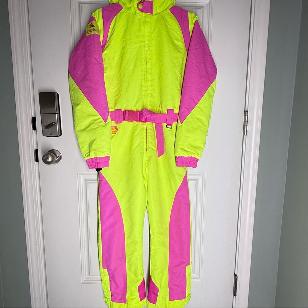 Neon Pink and Yellow Girls Snowsuit